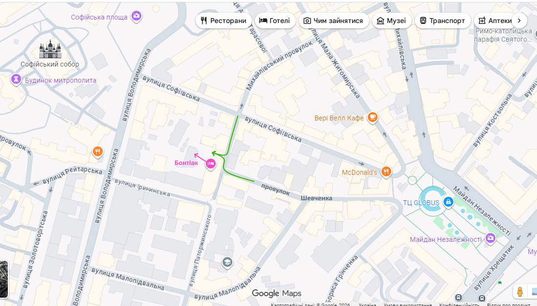 Bontiak map route